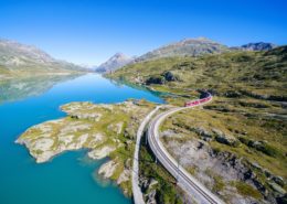 Bernina Express pri jazere Como